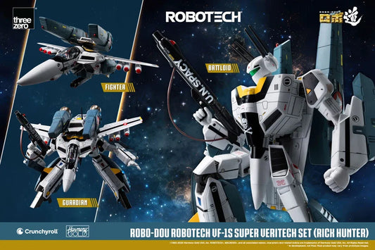 THREEA TOYS/THREEZERO ROBO-DOU ROBOTECH VF‐1S RICK HUNTER SUPER VERITECH SET ACTION FIGURE 20 cm