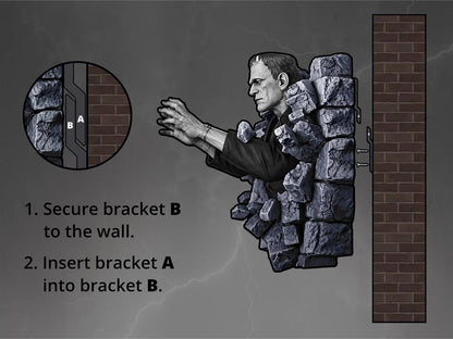 FRANKENSTEIN CLASSIC HORROR EDITION LIFESIZE WALL SCULPTURE