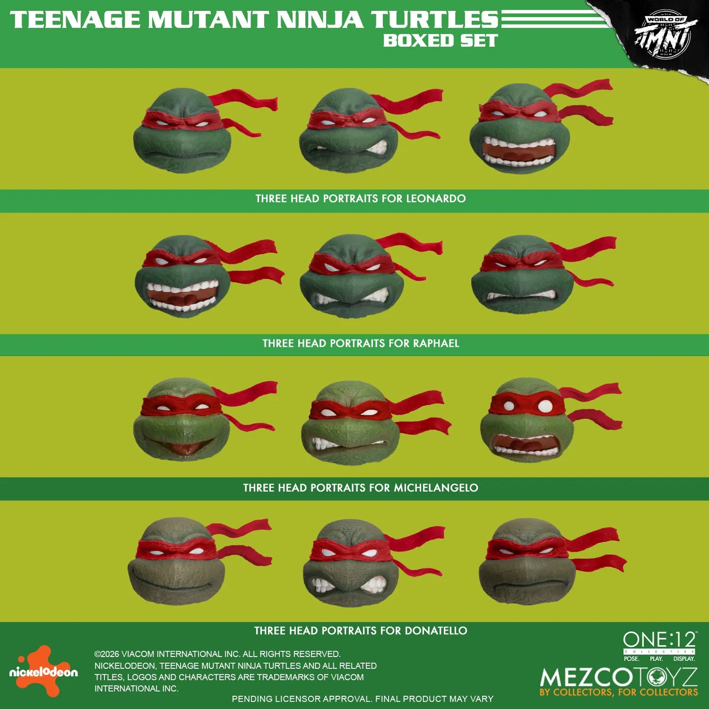ONE 12 COLLECTIVE TEENAGE MUTANT NINJA TURTLES FIGURES BOX SET