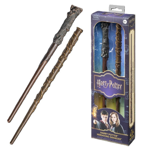 NOBLE COLLECTIONS HERMIONE GRANGER - HARRY POTTER WANDS SET (2) REPLICA 30.5 cm