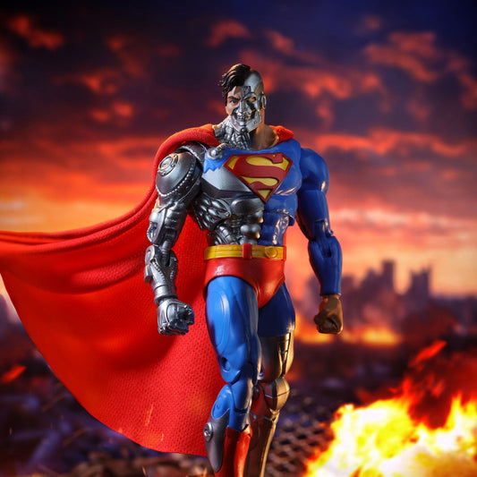 MCFARLANE TOYS 25 SUPERMAN & CYBORG - DC MCFARLANE VAULT MULTIVERSE 7INCH ACTION FIGURE 18 cm