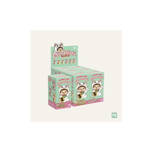 ABYSTYLE STUDIO MONCHHICI LUCKY CAT BLIND BOX (6) MINI FIGURA 10 cm