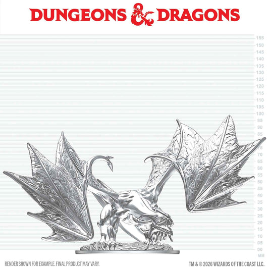 WIZKIDS D&D NOLZUR MM YOUNG SAPPHIRE DRAGON MINI FIGURA 15 cm