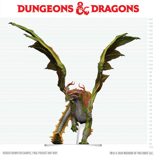 WIZKIDS D&D ICONS REALMS ADULT SPIRIT DRAGON BOXED MINIATURE MINI FIGURA 15 cm