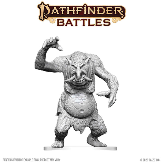 WIZKIDS PATHFINDER BATTLES DEEP CUTS FOREST TROLL MINI FIGURA 8 cm