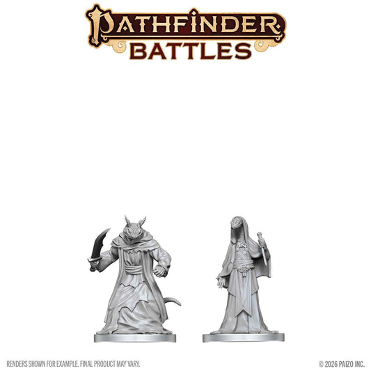 WIZKIDS PATHFINDER BATTLES DEEP CUTS ZYSS & AAPOPH SERPENTFOLK MINI FIGURA 5 cm