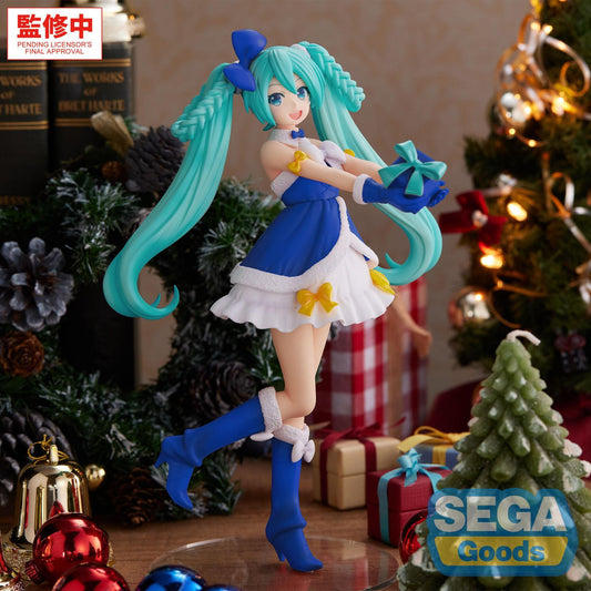 SEGA HATSUNE MIKU SAPPHIRE CHRISTMAS HIGH PREMIUM FIGURA 21 cm