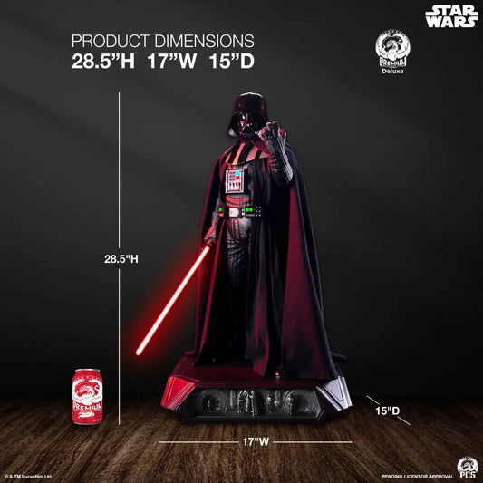 PCS DARTH VADER - STAR WARS 1:3 SCALE DELUXE EDITION STATUA 72.4 × 43.2 × 38.1 cm (H × W × D)