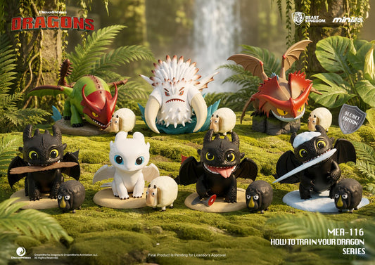 BEAST KINGDOM HOW TRAIN YOUR DRAGON SERIES BLIND BOX DISPLAY (6) MINI FIGURA 8.9 cm
