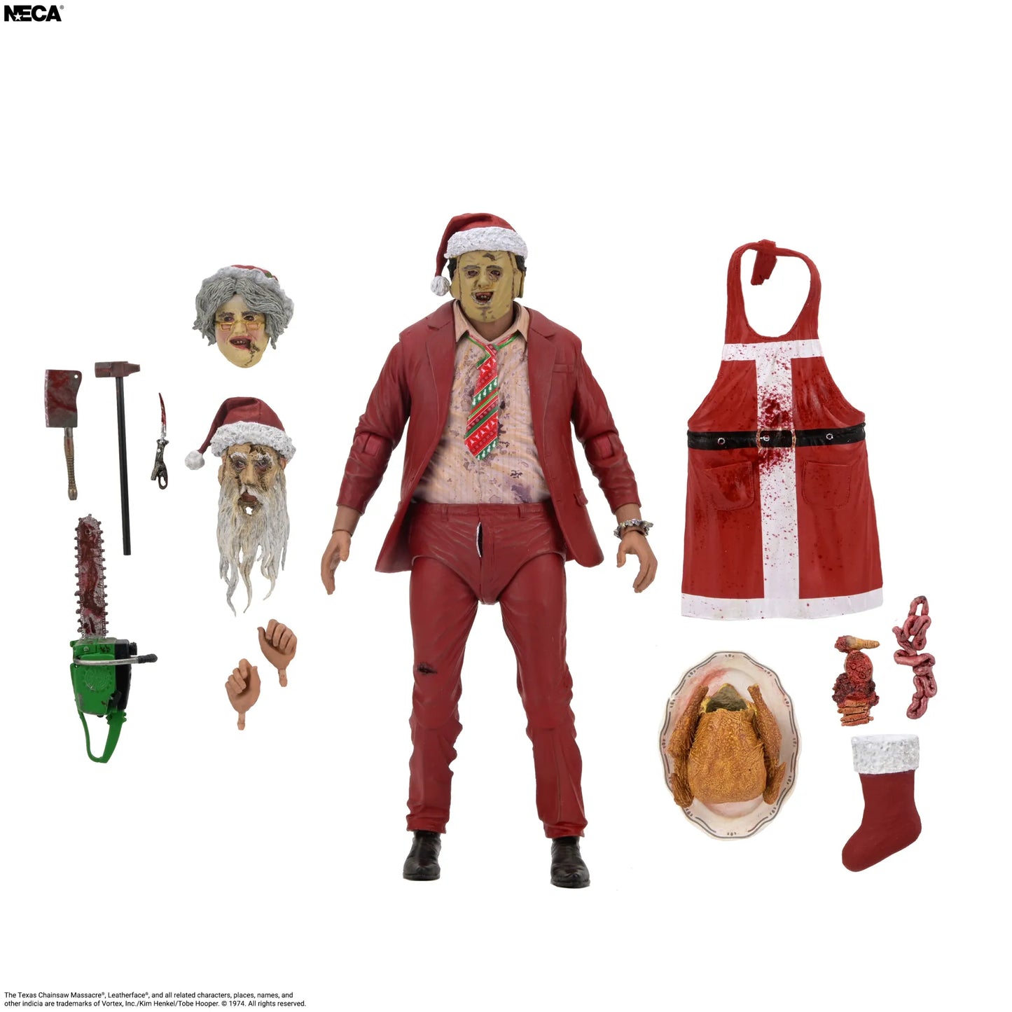 TEXAS CHAINSAW MASSACRE SANTA LEATHERFACE ULTIMATE ACTION FIGURE