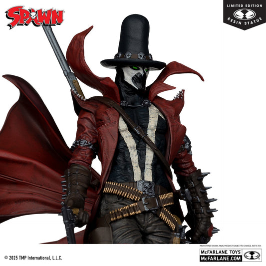 SPAWN BLACK WHITE & RED ALL OVER GUNSLINGER SPAWN BY TODD MCFARLANE RESIN STATUE