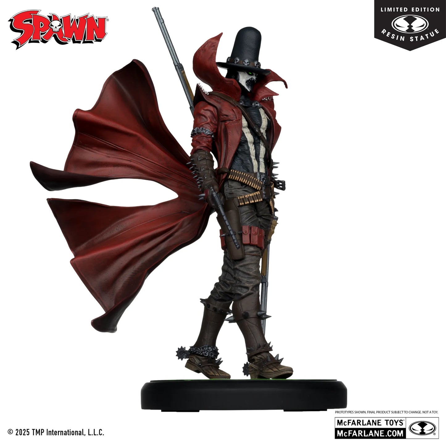 SPAWN BLACK WHITE & RED ALL OVER GUNSLINGER SPAWN BY TODD MCFARLANE RESIN STATUE