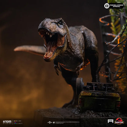 JURASSIC PARK ICONS T-REX BREAKOUT SET A STATUE