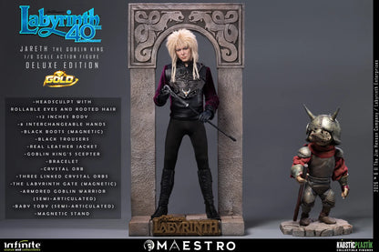 LABYRINTH JARETH THE GOBLIN KING 1/6 ACTION FIGURE DELUXE EDITION GOLD