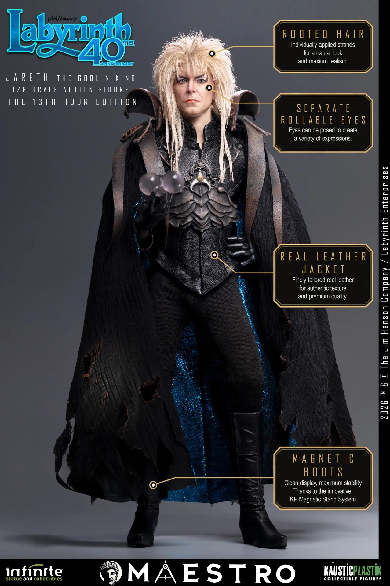 LABYRINTH JARETH THE GOBLIN KING 1/6 ACTION FIGURE THE 13TH HOUR EDITION