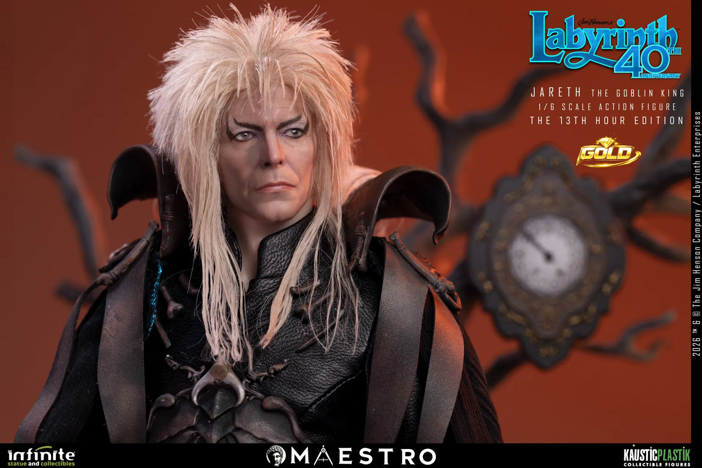 LABYRINTH JARETH THE GOBLIN KING 1/6 ACTION FIGURE THE 13TH HOUR EDITION GOLD