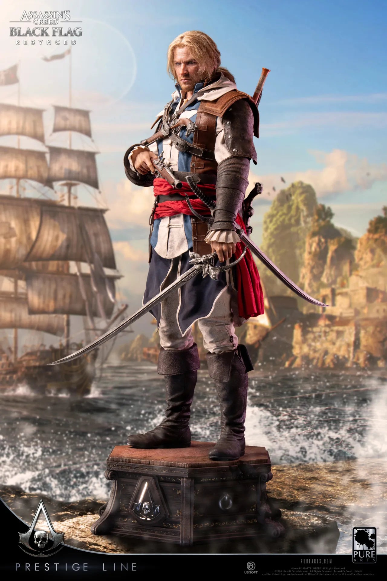 PURE ARTS ASSASSIN'S CREED EDWARD KENWAY SCALE 1/2 STATUA H110 x W67 x D49 cm