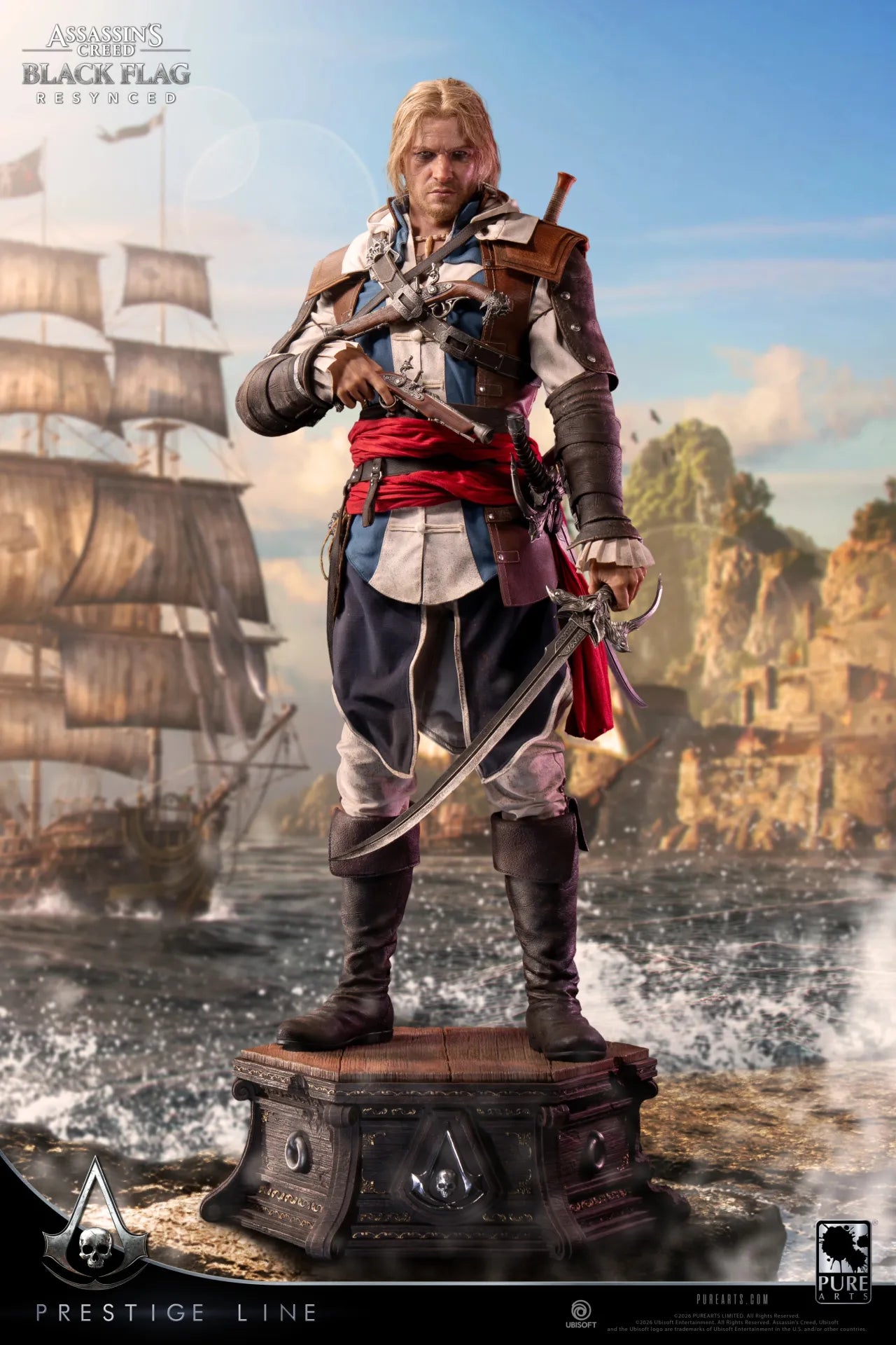PURE ARTS ASSASSIN'S CREED EDWARD KENWAY SCALE 1/2 STATUA H110 x W67 x D49 cm