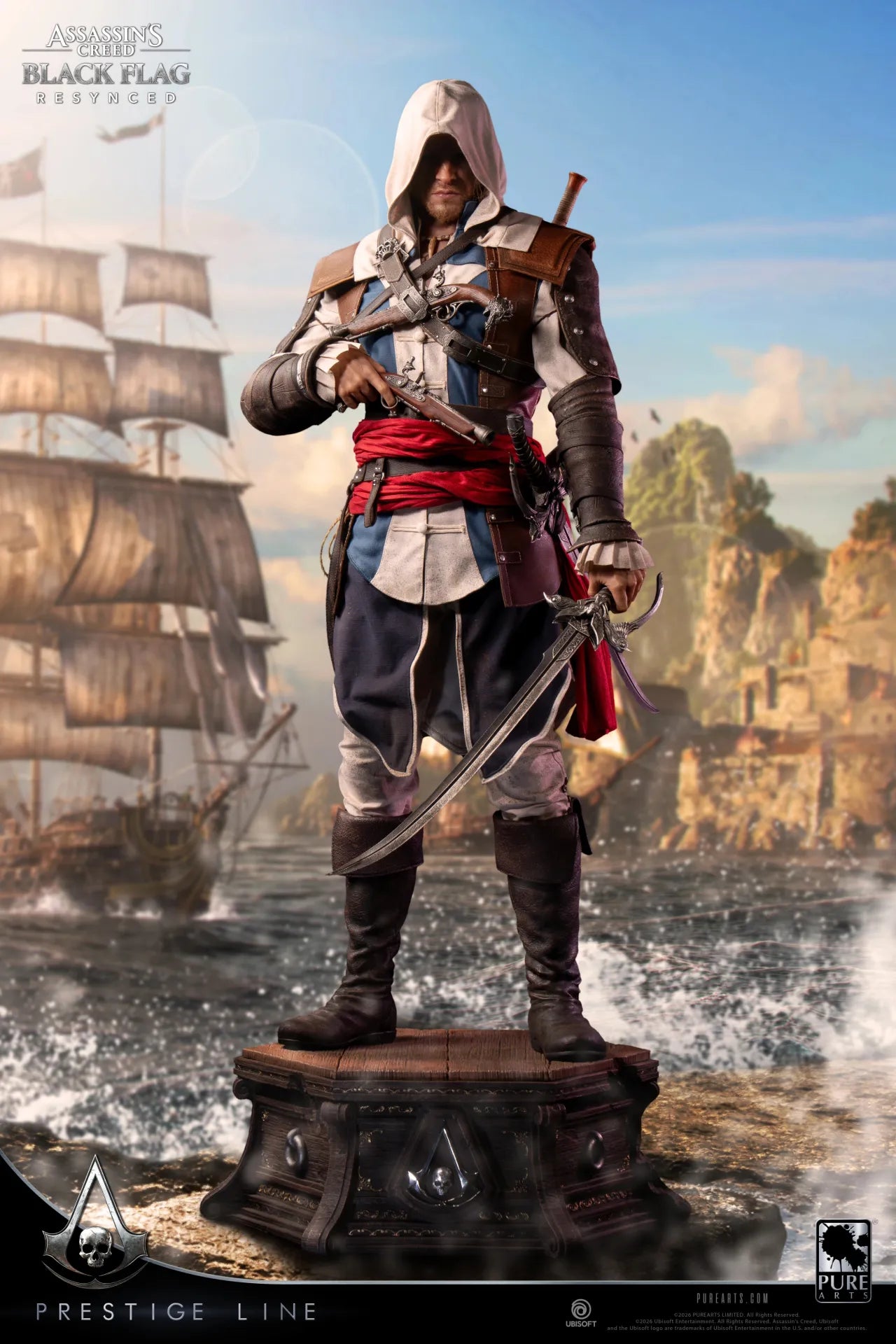 PURE ARTS ASSASSIN'S CREED EDWARD KENWAY SCALE 1/2 STATUA H110 x W67 x D49 cm