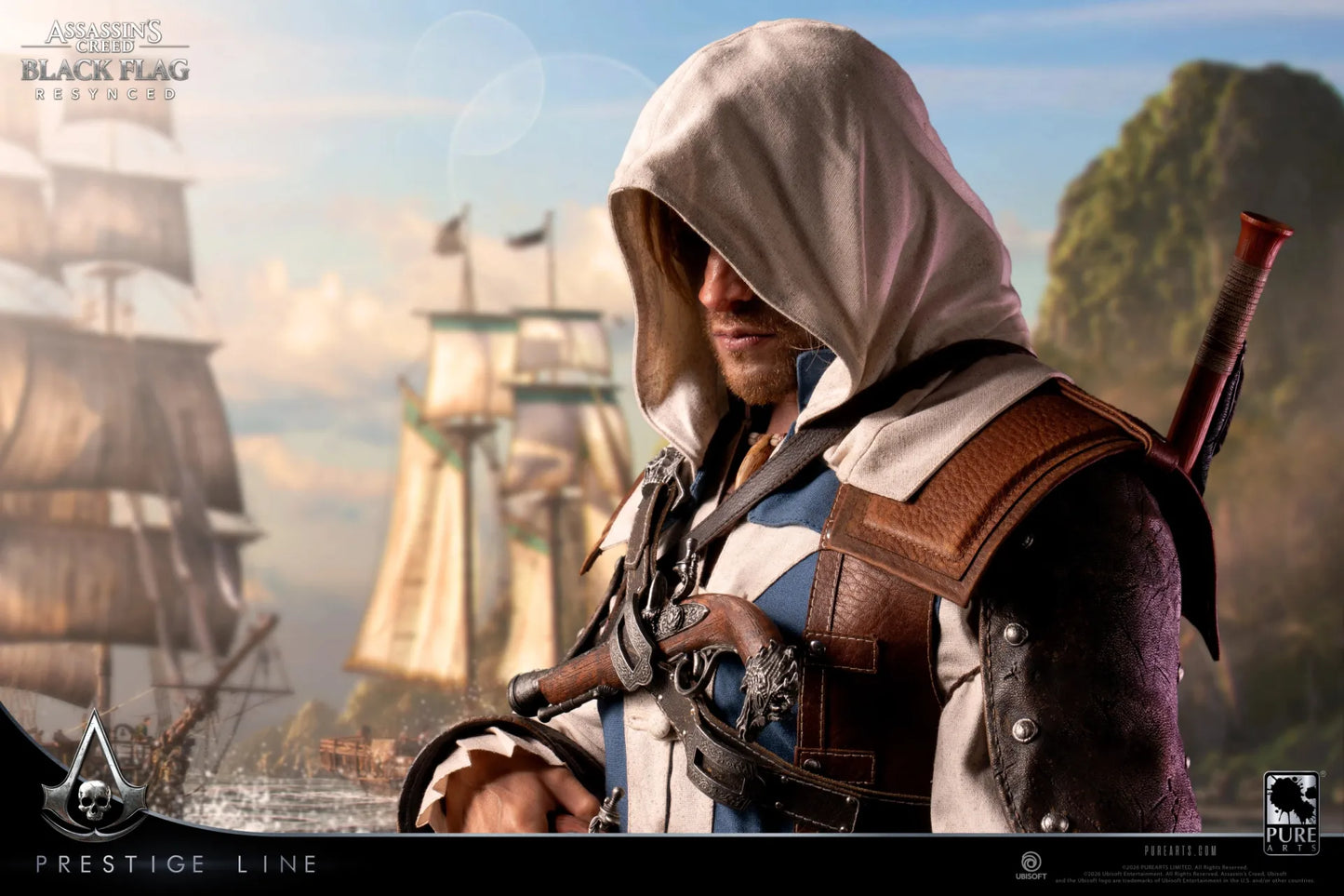 PURE ARTS ASSASSIN'S CREED EDWARD KENWAY SCALE 1/2 STATUA H110 x W67 x D49 cm