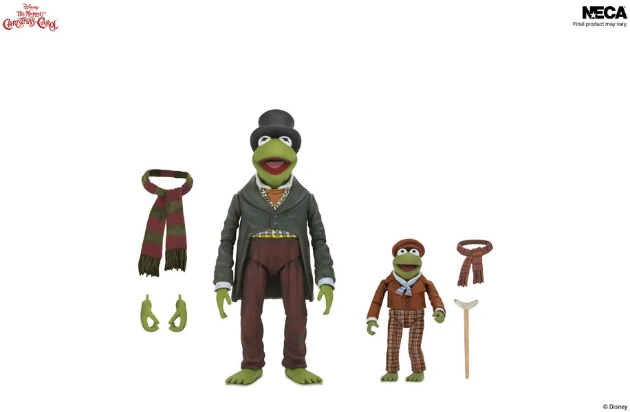 NECA MUPPET CHRISTMAS CAROL KERMIT AS BOB CRATCHIT ULTIMATE ACTION FIGURE 17 cm