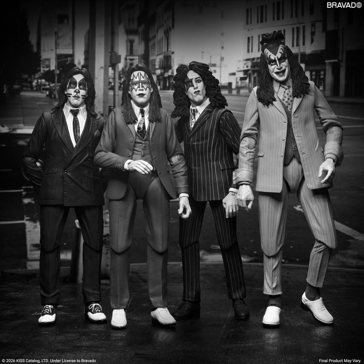 NECA - MUSIC ICONS KISS DRESSED KILL ALBUM COVER 4PACK ACTION FIGURE 17 cm