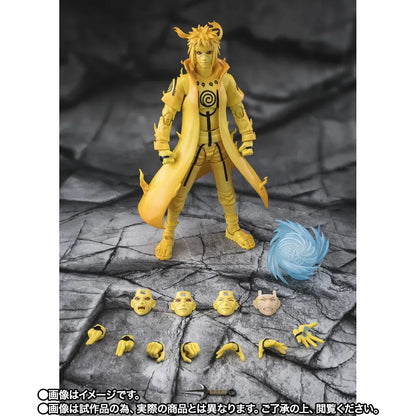 BANDAI MINATO - NARUTO S.H.FIGUARTS NAMIKAZE KURAMA LINK BOND LIGHT ACTION FIGURE 15 cm