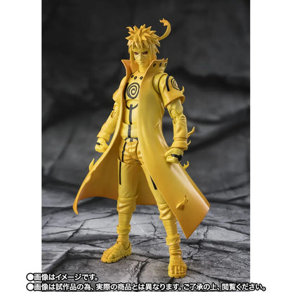 BANDAI MINATO - NARUTO S.H.FIGUARTS NAMIKAZE KURAMA LINK BOND LIGHT ACTION FIGURE 15 cm