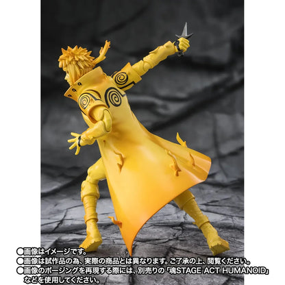 BANDAI MINATO - NARUTO S.H.FIGUARTS NAMIKAZE KURAMA LINK BOND LIGHT ACTION FIGURE 15 cm