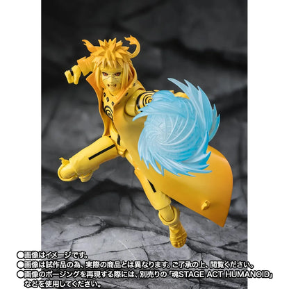 BANDAI MINATO - NARUTO S.H.FIGUARTS NAMIKAZE KURAMA LINK BOND LIGHT ACTION FIGURE 15 cm