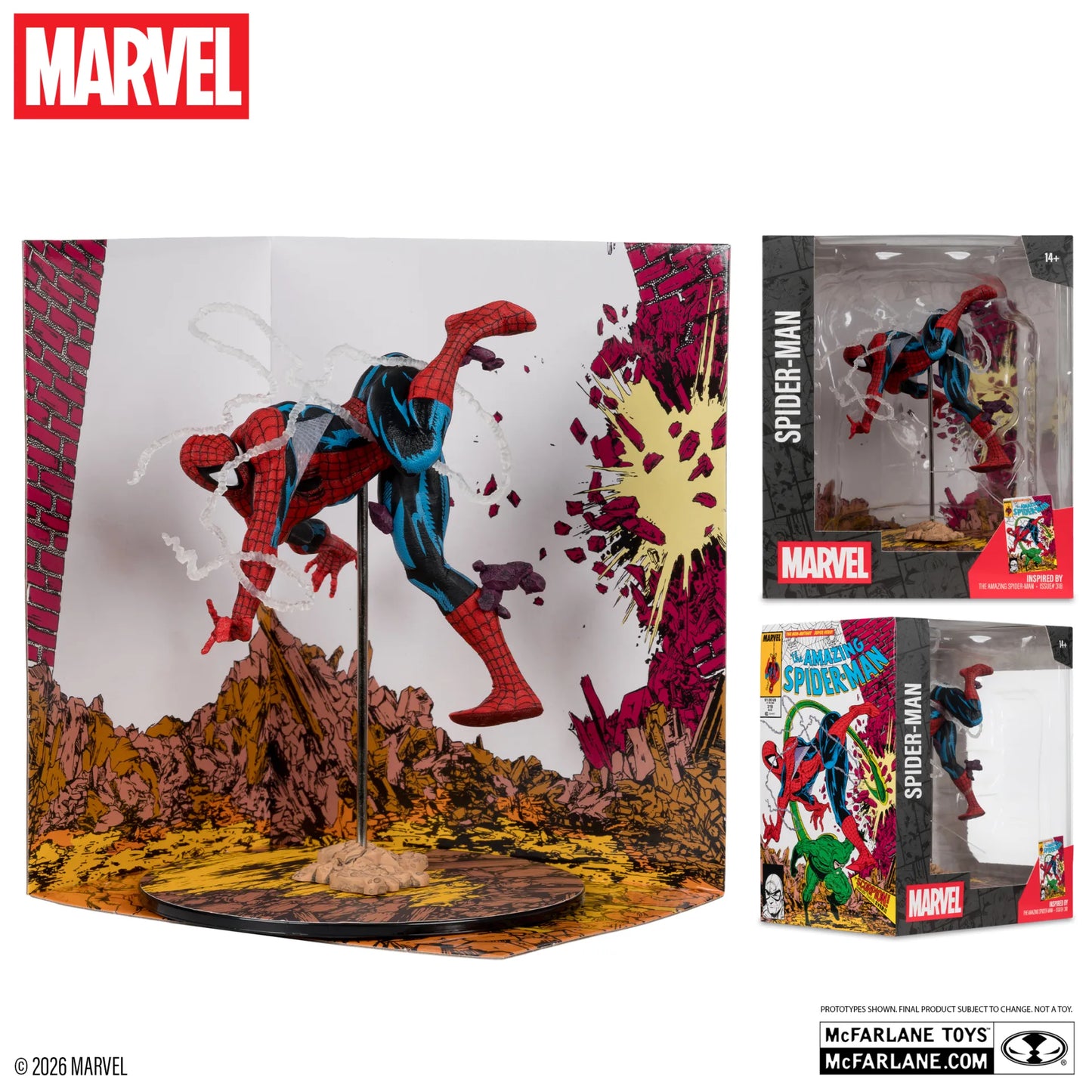 MCFARLANE TOYS 25 SPIDER-MAN - MARVEL COLLECTION 1:10 WV7 (AMAZING SPIDER-MAN #318) FIGURA 20 cm