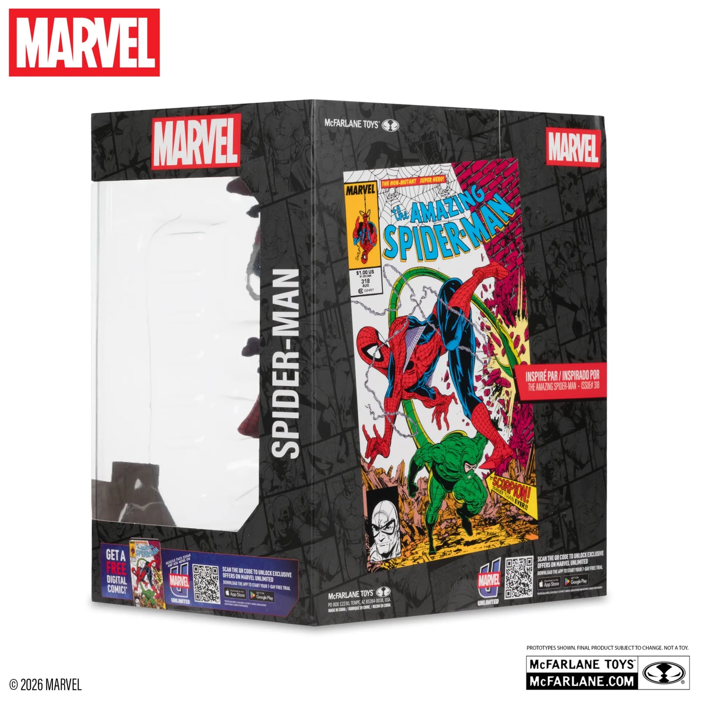MCFARLANE TOYS 25 SPIDER-MAN - MARVEL COLLECTION 1:10 WV7 (AMAZING SPIDER-MAN #318) FIGURA 20 cm