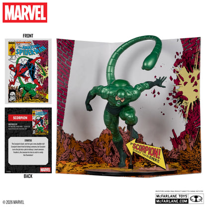 MCFARLANE TOYS 25 SPIDER-MAN - MARVEL COLLECTION 1:10 WV7 SCORPION (AMAZING #318) METALLIC FIGURA 20 cm