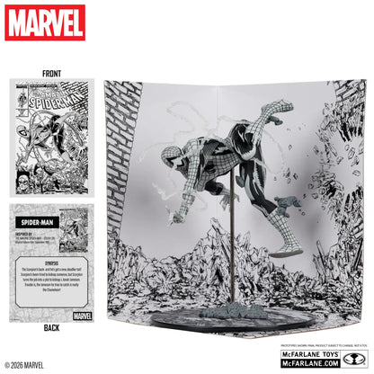 MCFARLANE TOYS 25 SPIDER-MAN - MARVEL COLLECTION 1:10 WV7 (AMAZING SPIDER-MAN #318 )LINE ART FIGURA 20 cm