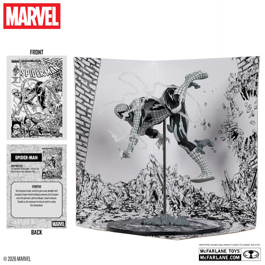 MCFARLANE TOYS 25 SPIDER-MAN - MARVEL COLLECTION 1:10 WV7 (AMAZING SPIDER-MAN #318 )LINE ART FIGURA 20 cm