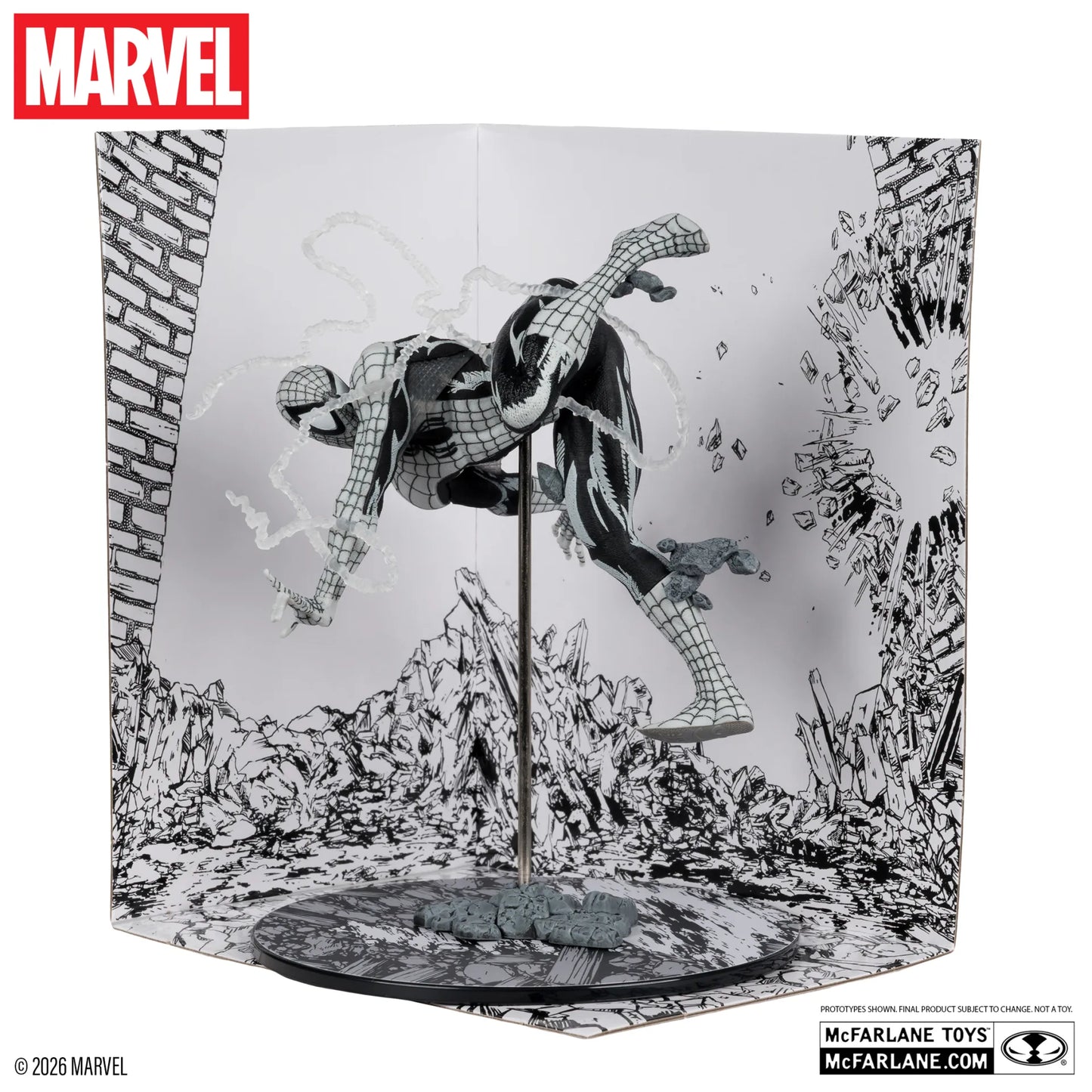 MCFARLANE TOYS 25 SPIDER-MAN - MARVEL COLLECTION 1:10 WV7 (AMAZING SPIDER-MAN #318 )LINE ART FIGURA 20 cm