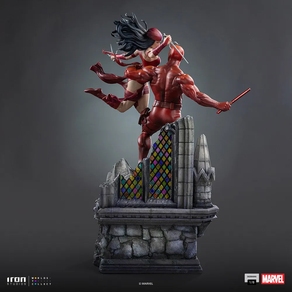 IRON STUDIOS DAREDEVIL - MARVEL ELEKTRA DIORAMA 1/6 STATUA 35 cm