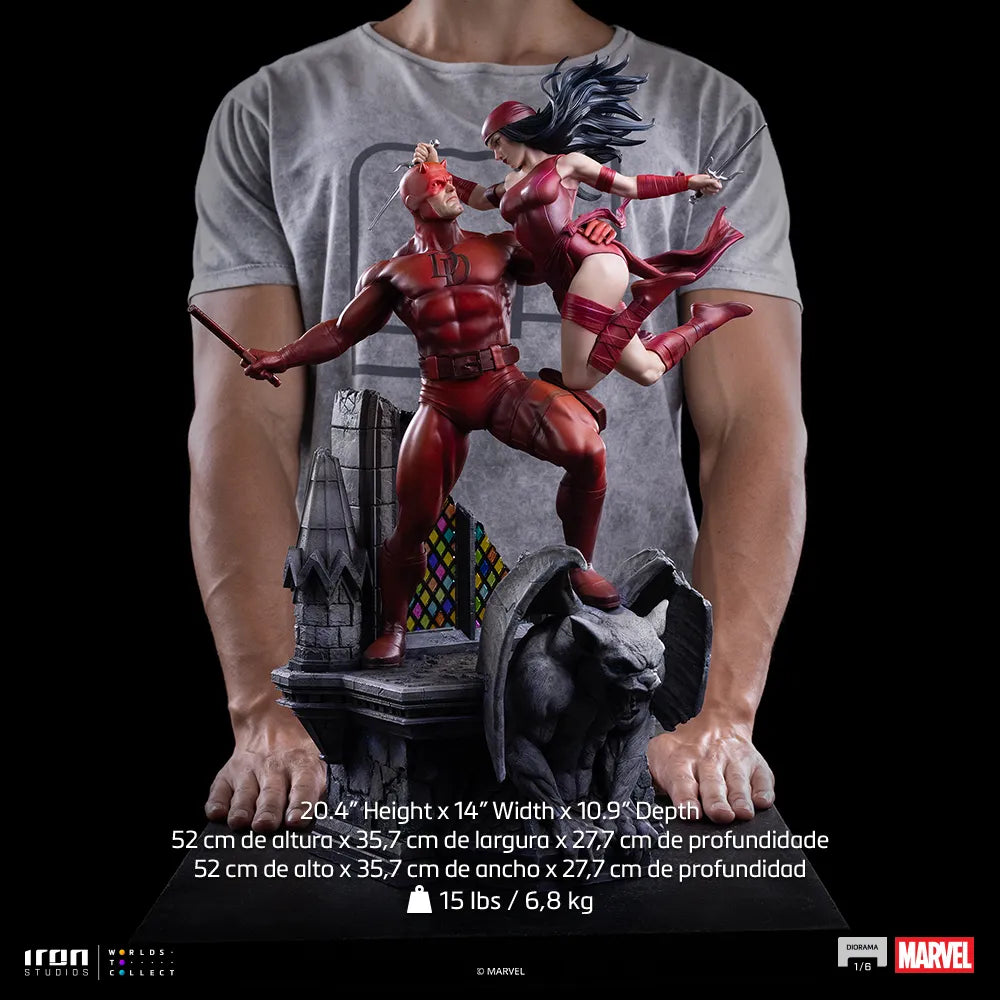 IRON STUDIOS DAREDEVIL - MARVEL ELEKTRA DIORAMA 1/6 STATUA 35 cm