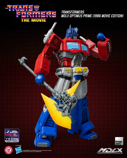THREEA TOYS/THREEZERO OPTIMUS & PRIME - TRANSFORMERS MDLX 1986 MOVIE EDITION ACTION FIGURE 18 cm
