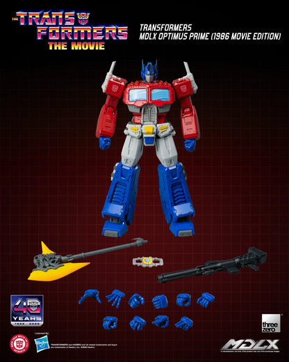 THREEA TOYS/THREEZERO OPTIMUS & PRIME - TRANSFORMERS MDLX 1986 MOVIE EDITION ACTION FIGURE 18 cm