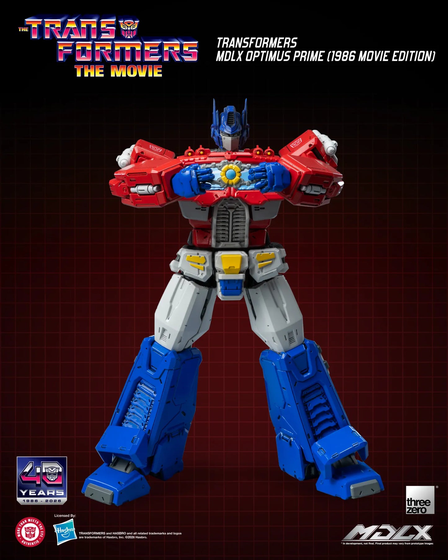 THREEA TOYS/THREEZERO OPTIMUS & PRIME - TRANSFORMERS MDLX 1986 MOVIE EDITION ACTION FIGURE 18 cm
