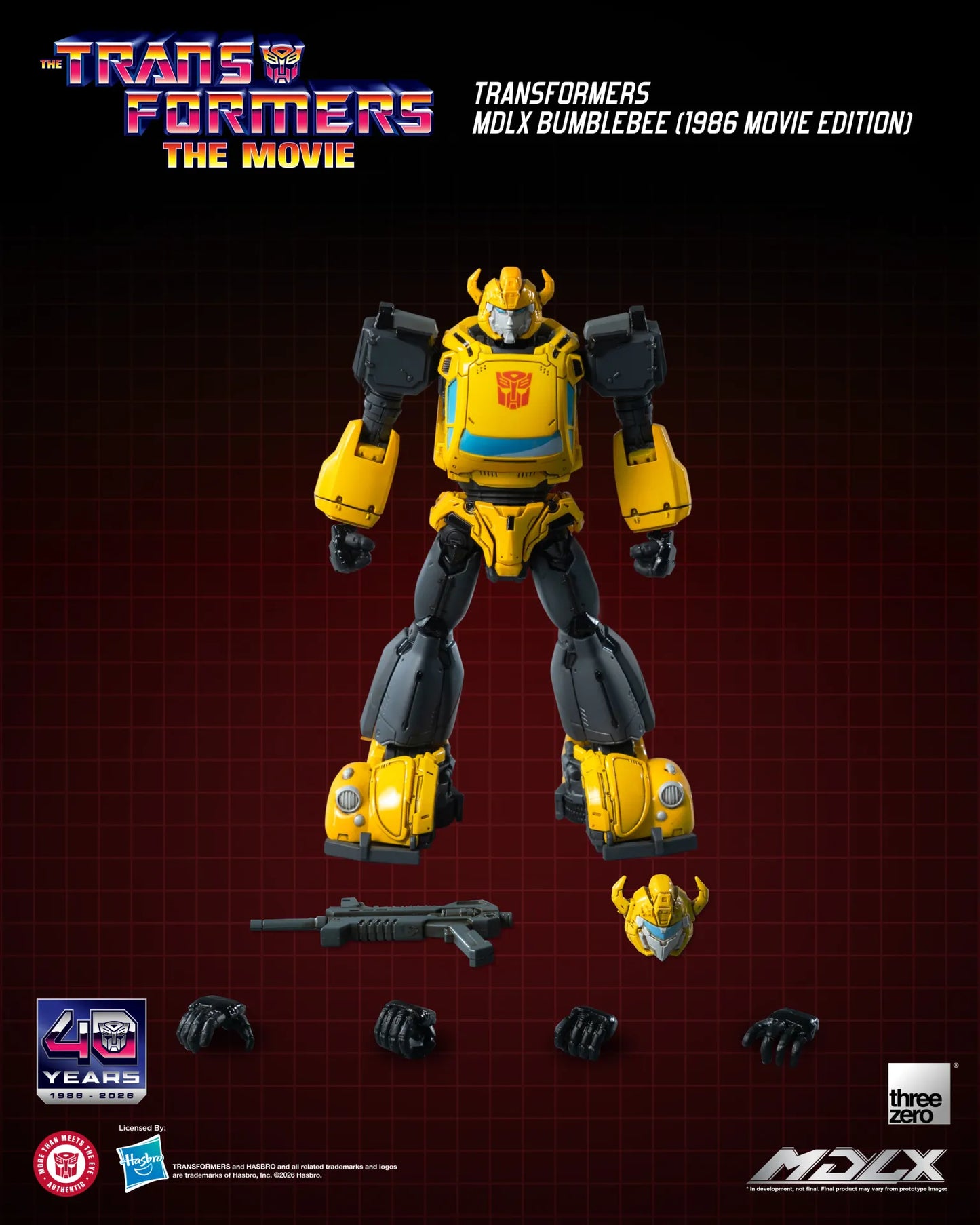 THREEA TOYS/THREEZERO BUMBLEBEE - TRANSFORMERS MDLX 1986 MOVIE EDITION ACTION FIGURE 12 cm
