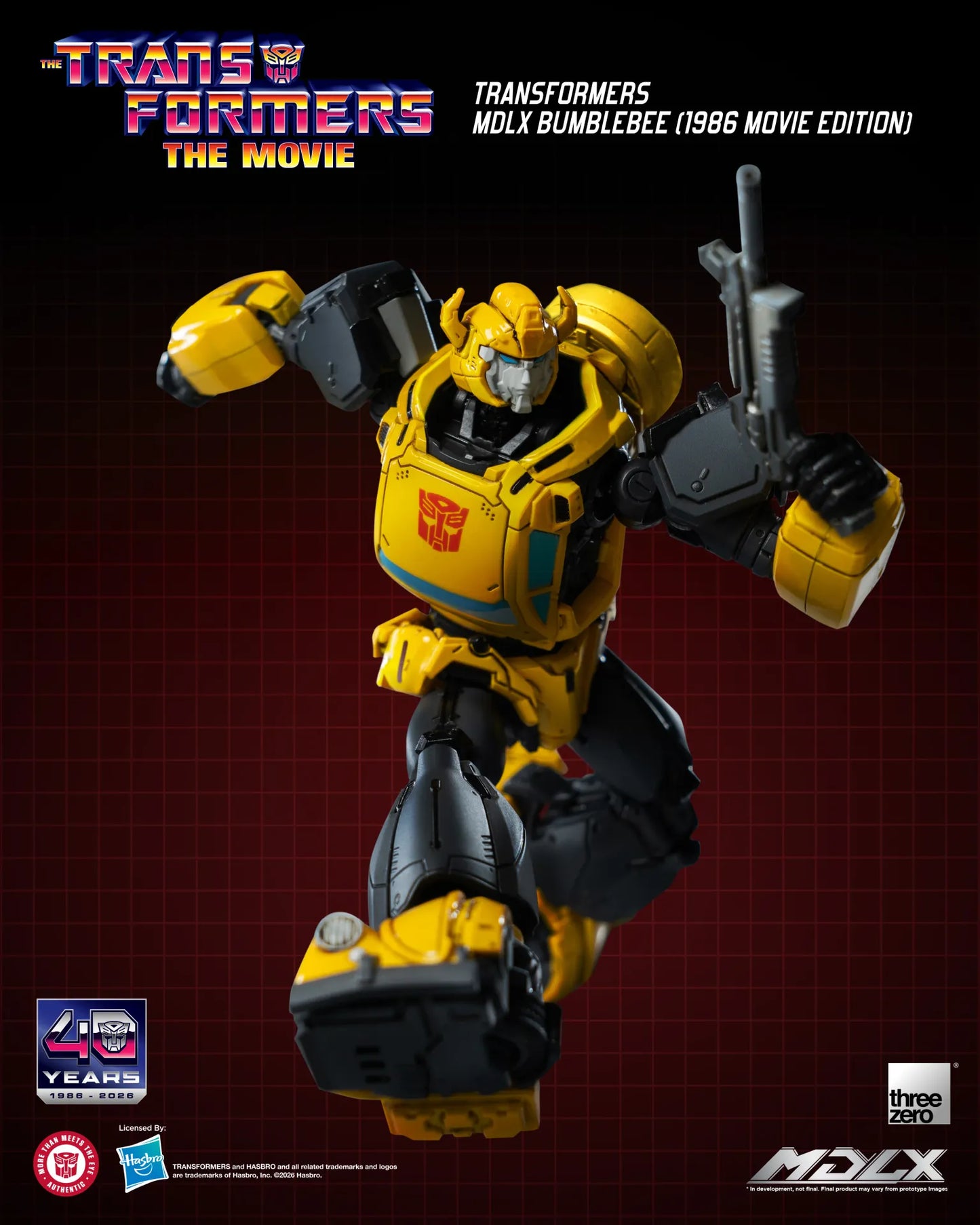 THREEA TOYS/THREEZERO BUMBLEBEE - TRANSFORMERS MDLX 1986 MOVIE EDITION ACTION FIGURE 12 cm
