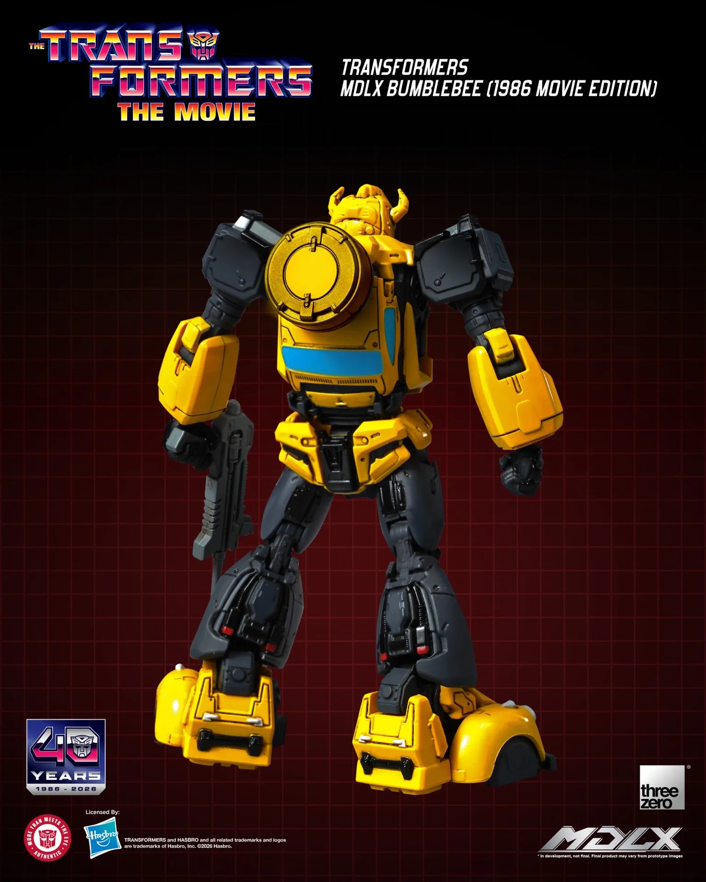 THREEA TOYS/THREEZERO BUMBLEBEE - TRANSFORMERS MDLX 1986 MOVIE EDITION ACTION FIGURE 12 cm
