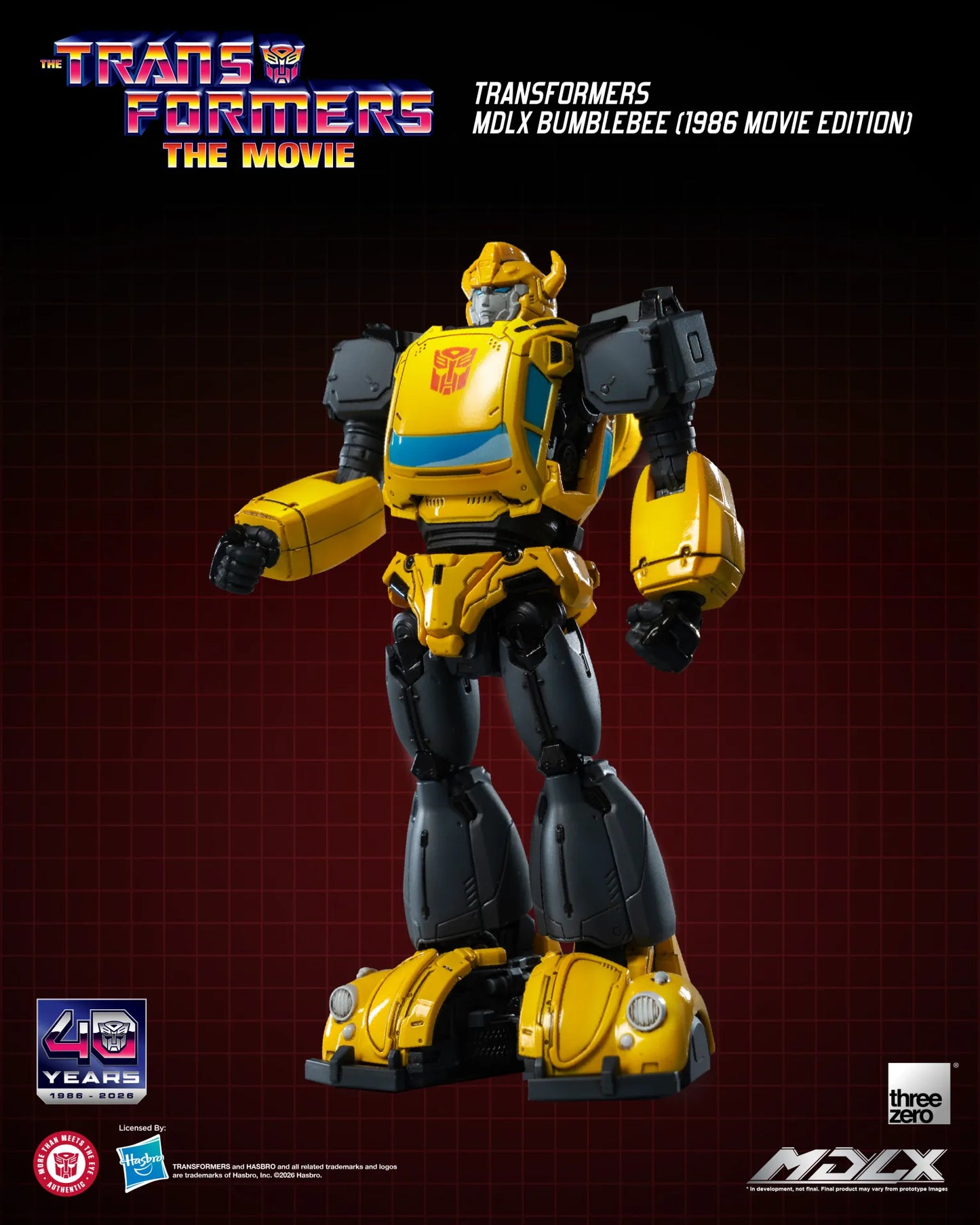THREEA TOYS/THREEZERO BUMBLEBEE - TRANSFORMERS MDLX 1986 MOVIE EDITION ACTION FIGURE 12 cm