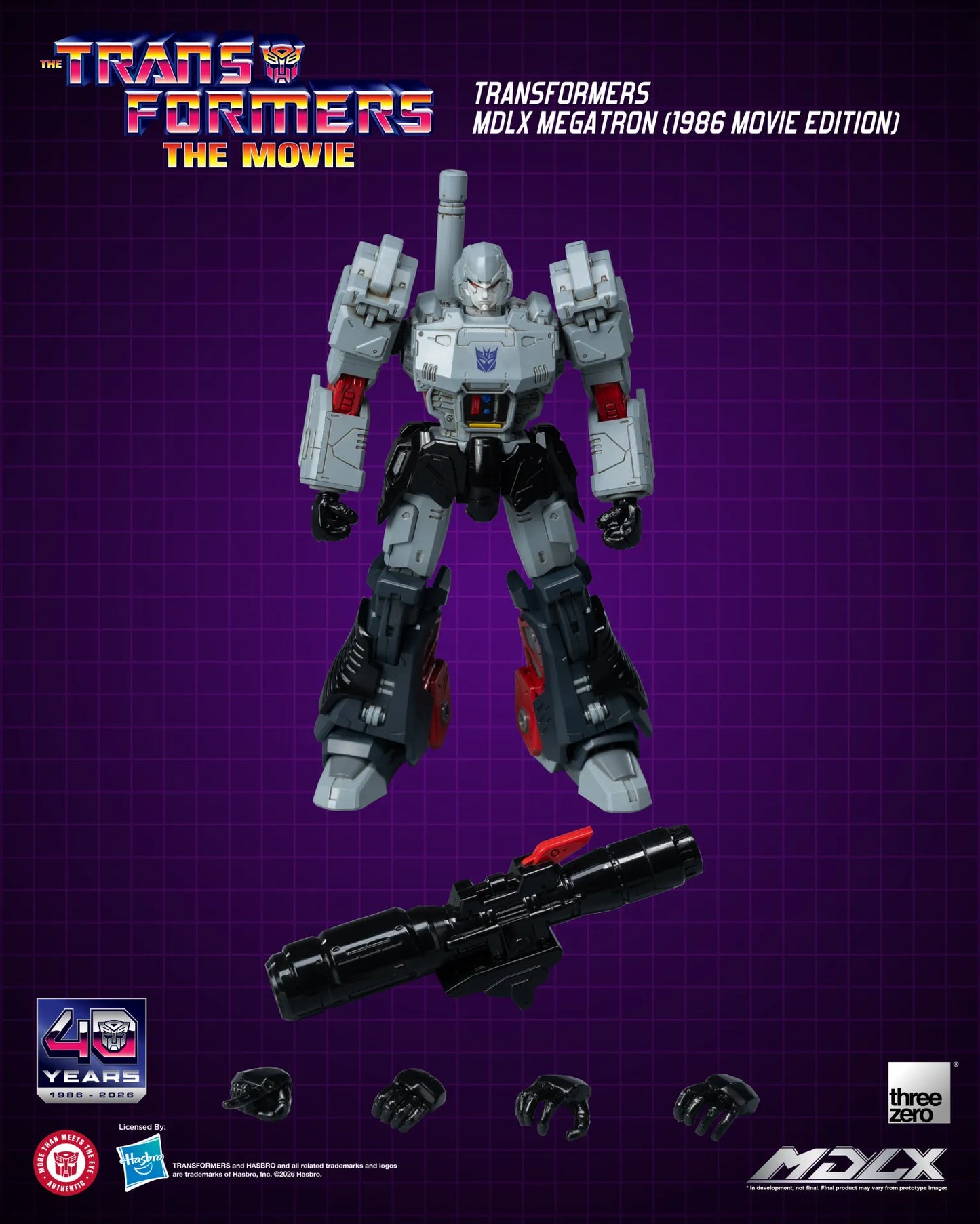 THREEA TOYS/THREEZERO MEGATRON - TRANSFORMERS MDLX 1986 MOVIE EDITION ACTION FIGURE 18 cm