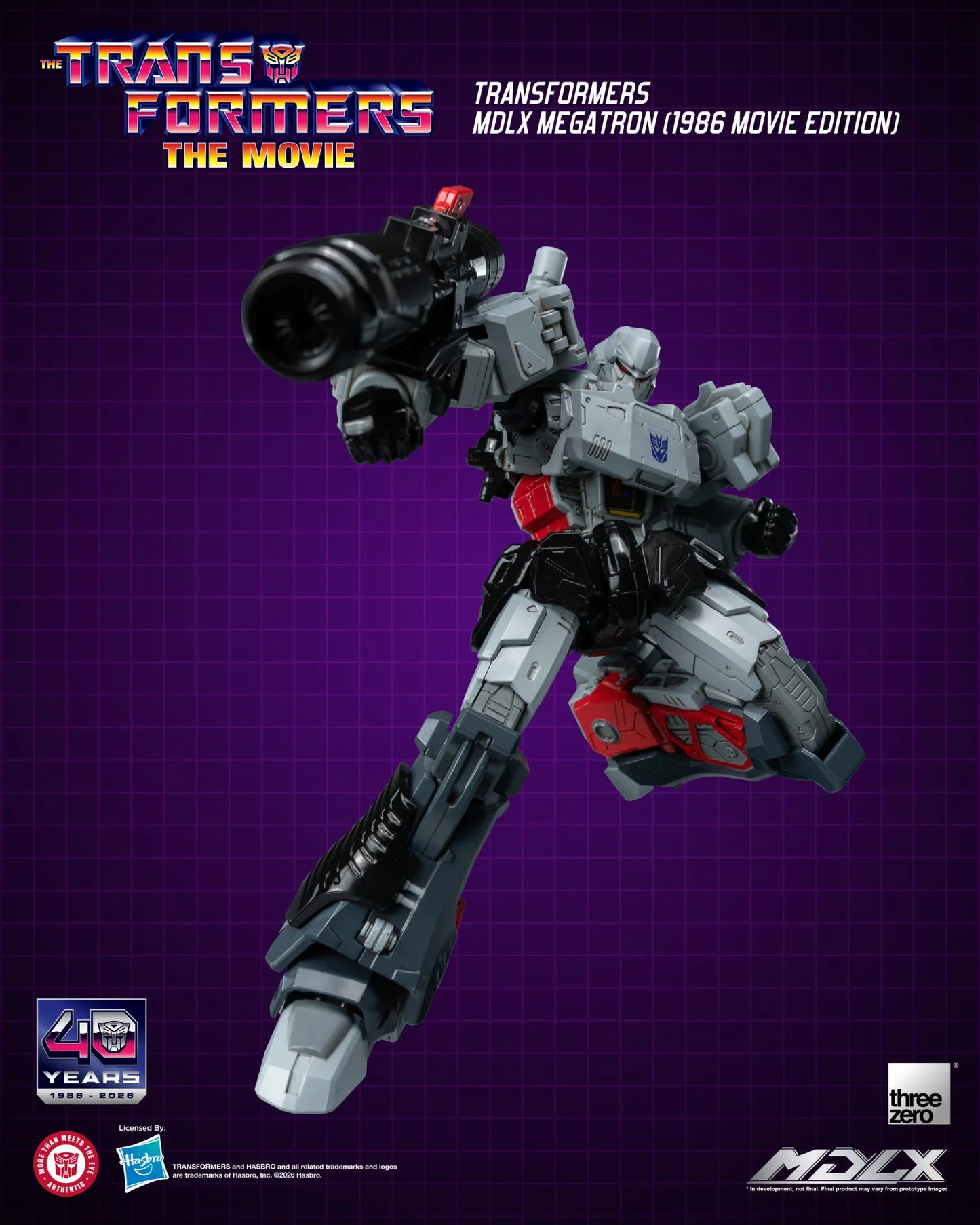 THREEA TOYS/THREEZERO MEGATRON - TRANSFORMERS MDLX 1986 MOVIE EDITION ACTION FIGURE 18 cm