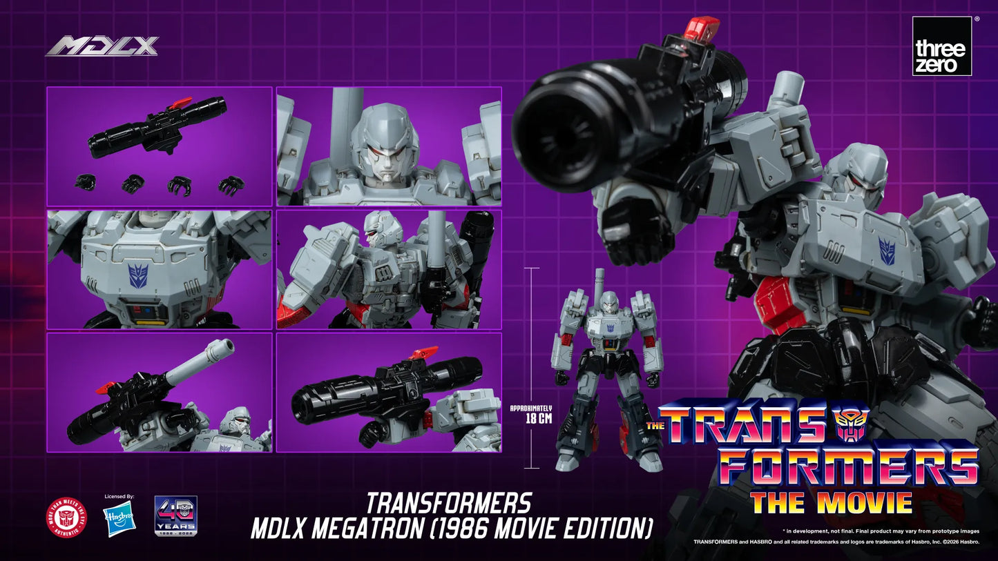 THREEA TOYS/THREEZERO MEGATRON - TRANSFORMERS MDLX 1986 MOVIE EDITION ACTION FIGURE 18 cm
