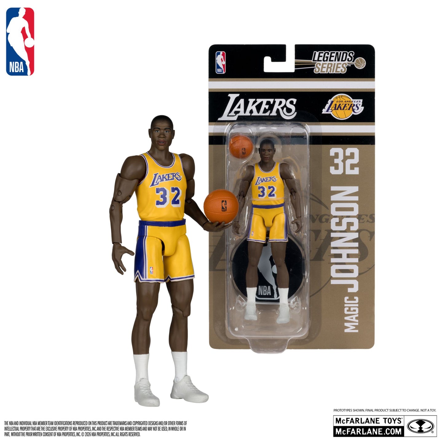 MCFARLANE TOYS 25 NBA 6INCH ARTICULATED S EARVIN MAGIC JOHNSON (LEGENDS SERIES) ACTION FIGURE 15 cm