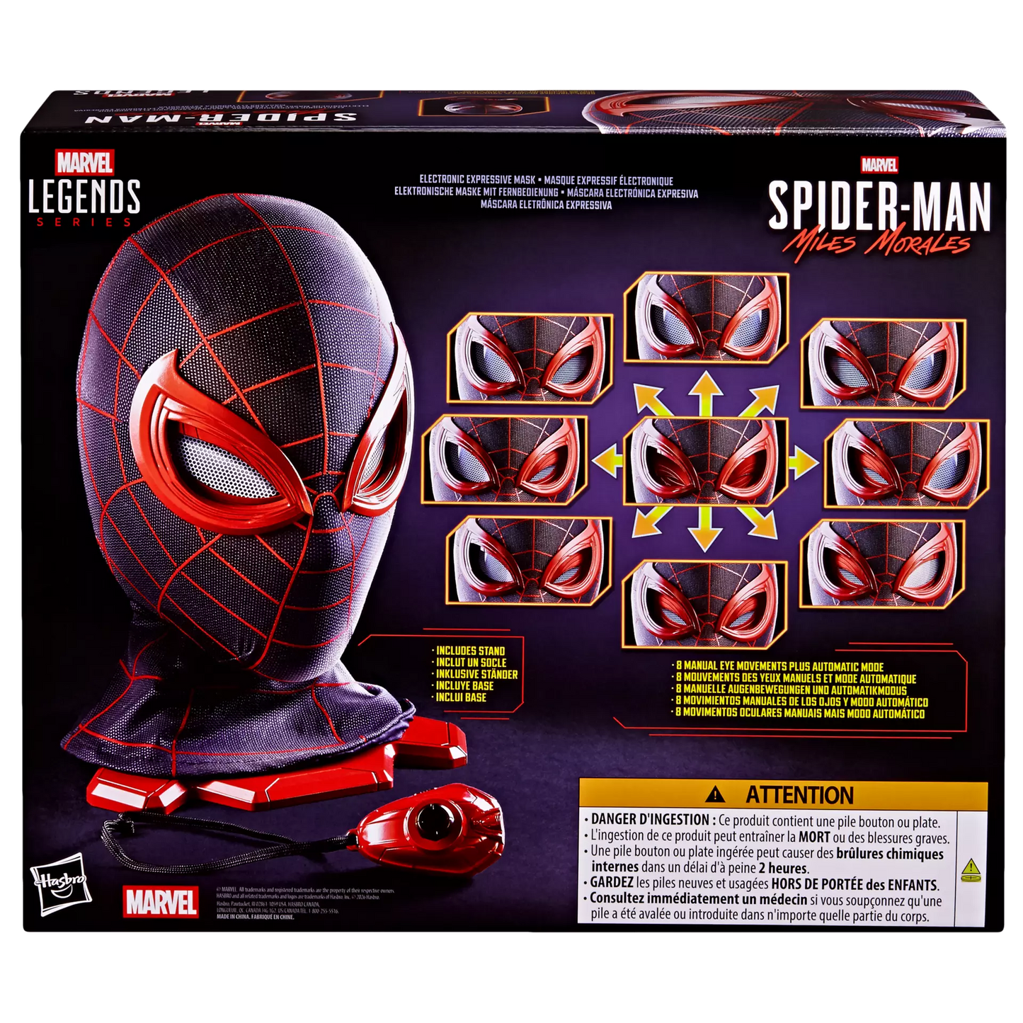 HASBRO SPIDER-MAN & ELECTRO - MARVEL LEGENDS MILES MORALE NIC MASK ACTION FIGURE